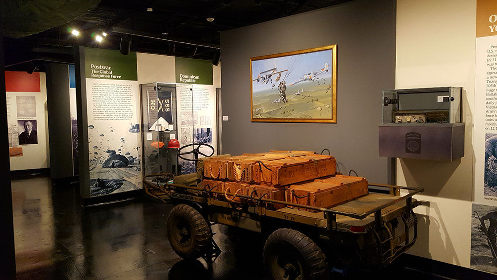 Postwar - The Global Response Force and Dominican Republic exhibits inside the 82nd Airborne Division Museum.